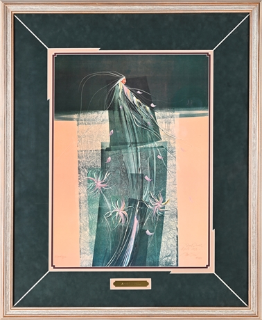 Frank Howell April’s Song (1988) Signed Print – Professionally Framed