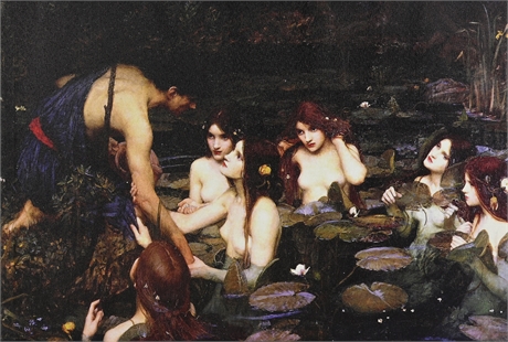 John William Waterhouse "Hylas and the Nymphs" 16"x24" Gallery Wrap Canvas