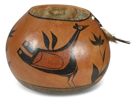 Apache Gourd Bowl by Robert Rivera