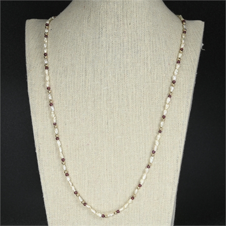 14K Baroque Pearl Necklace