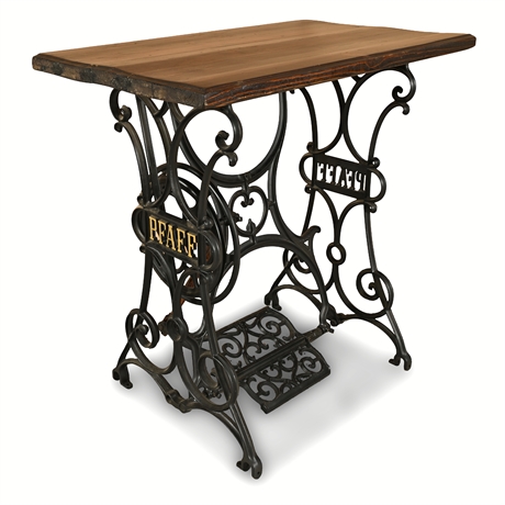 Antique PFAFF Treadle Base Table German Cast Iron