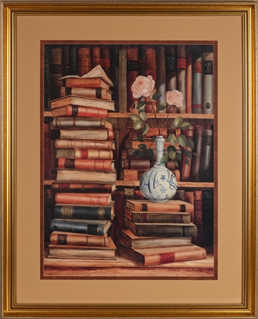 La Rose Bibliotheque Framed Print