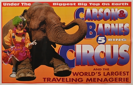 Carson & Barnes 5 Ring Circus Poster