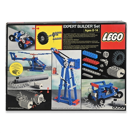 1984 LEGO Expert Builder Set No. 8050, Open Box — Complete