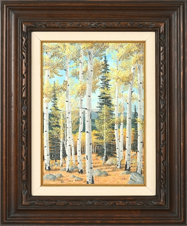 Lois Duncan 'Aspen Grove' - Original Oil Painting