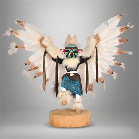 J. Abeita Navajo Eagle Kachina Doll — Handcrafted, Signed 1988