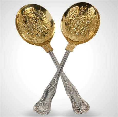 Sheffield England Berry Spoon Set in Kings Pattern