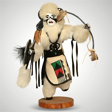 Vintage 15" Navajo 'White Buffalo Warrior' Kachina by Kimberly Yazzie