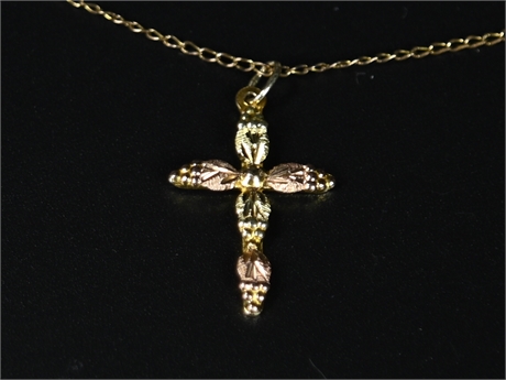 Black Hills Gold Cross Pendant