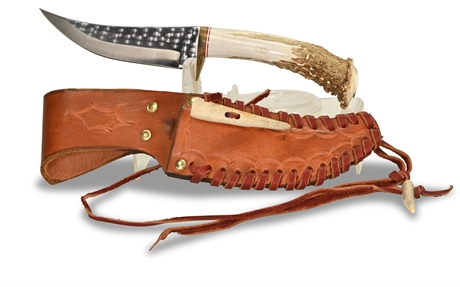 Hunting Knife with Stag Handle