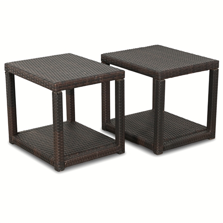 Functional PVC Wicker Table Set