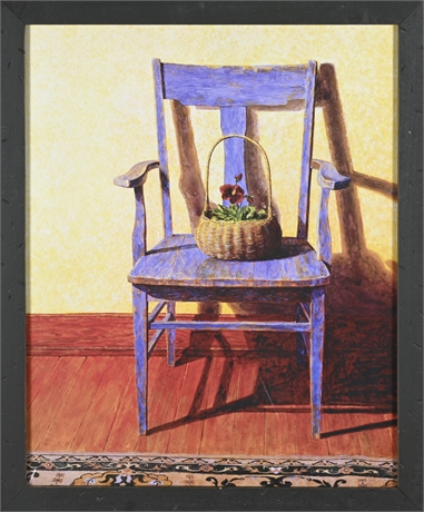 Ned Young "Blue Chair" Framed Print