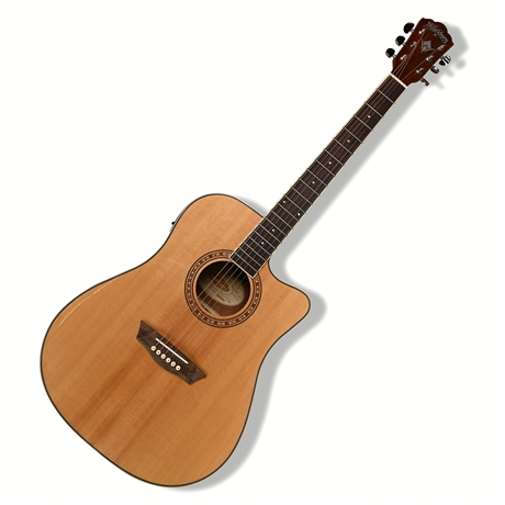 Washburn Acoustic-Electric Dreadnought Cutaway Guitar with Barcus-Berry Preamp