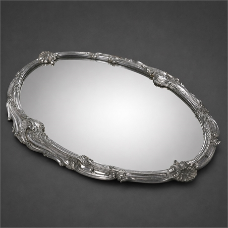 Christofle Gallia Rococo Mirror — Beveled Oval, Model 4192