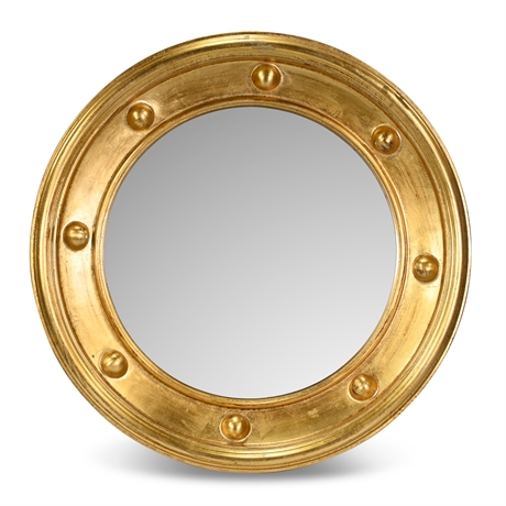 Federalist Style Gold Convex Mirror