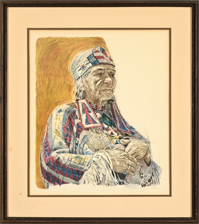 John Bruce 'Medicine Woman' Limited Edition Colored Lithograph