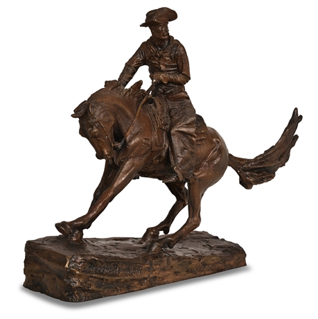 Frederic Remington 'The Cowboy' Bronze Sculpture