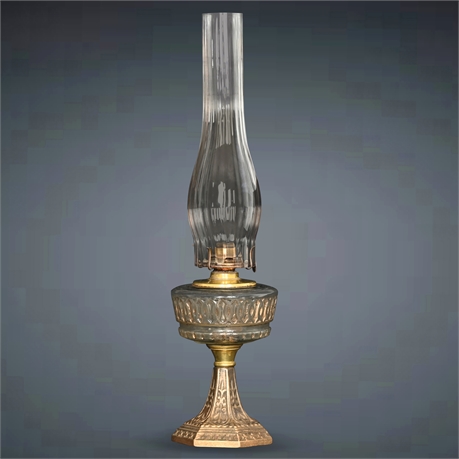 Art Nouveau Kerosene Lamp