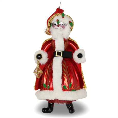 Vintage Soffieria De Carlini Santa Blown Glass Ornament