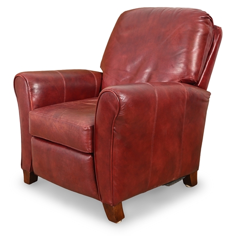 Barcalounger Red Leather Pushback Recliner – Classic American Comfort