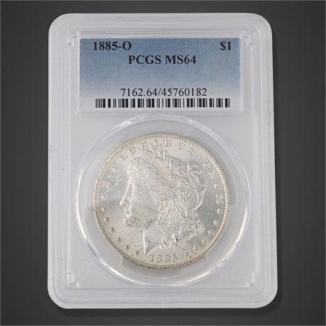 1885-O Morgan Silver Dollar – New Orleans Mint – PCGS MS64