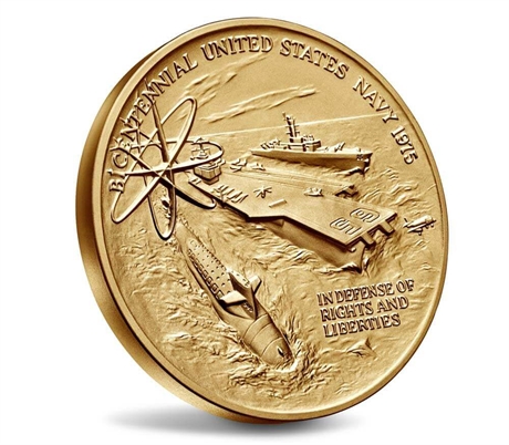 U.S. Navy Bicentennial Bronze Medal 3 Inch