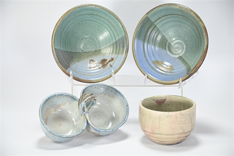 Four Piece Stoneware Serving Pieces