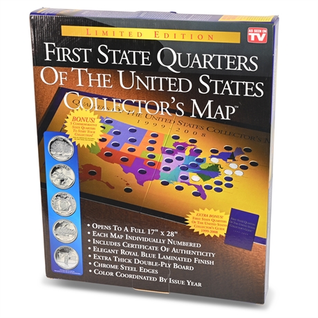 First State Quarters of the United States Collector's Map