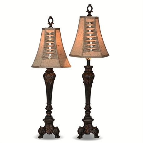 Pair Elegant Buffet/Boudoir Lamps