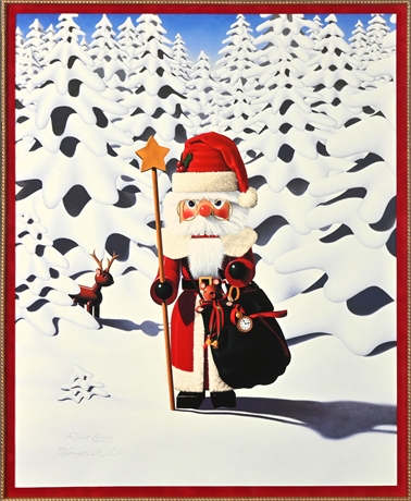 Robert Carlson Limited Edition Framed Santa Art