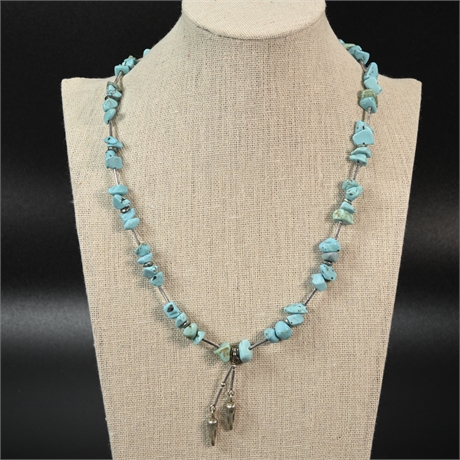 Turquoise and Sterling Necklace