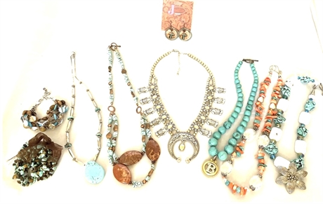 Wild Western Necklace Earring and Bracelet Lot