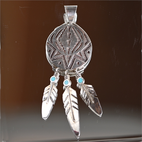 Peterson Chee Navajo Sterling Silver Pendant