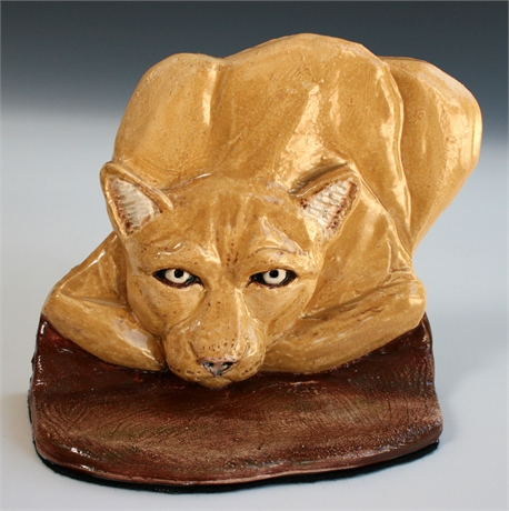 Brian Fallstead 'Mountain Lion Ceramic Bookend'