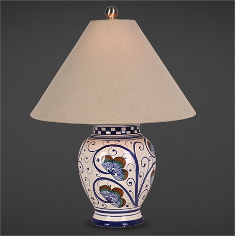 Fratelli Mari Deruta Hand-Painted Italian Majolica Lamp — Umbrian Craftsmanship