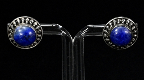 Sterling and Lapis Earrings