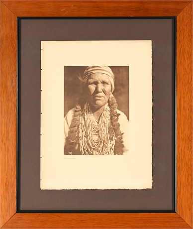 Edward S. Curtis Photogravure "Karok Woman" (1923, Volume 13)