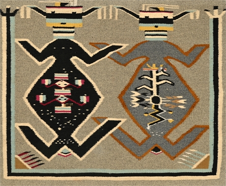 Mid-20th Century Navajo Yei Weaving