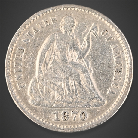 1870 Seated Liberty Half Dime – Philadelphia Mint – .900 Silver