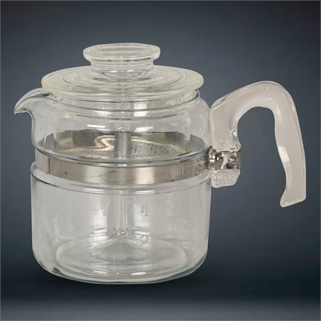 Vintage Pyrex 4 Cup Glass Percolator
