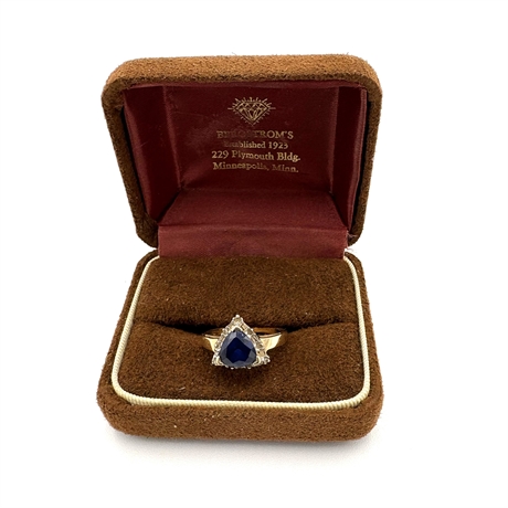 Lab Grown Sapphire & Diamond Ring