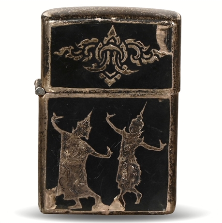 Sterling Silver Siamese Lighter Case