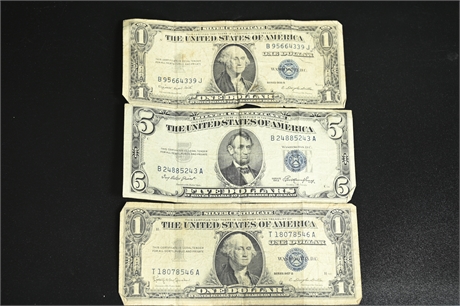 $5 and $1 Silver Certificates