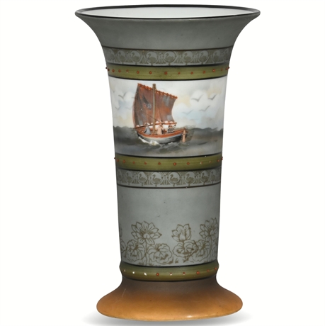 Royal Bayreuth Bavaria Schooner Sailboat Vase
