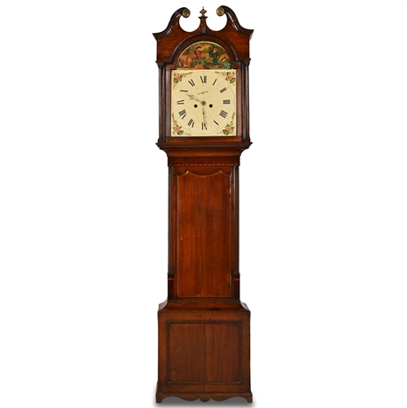 George III Inlaid Mahogany Longcase Clock