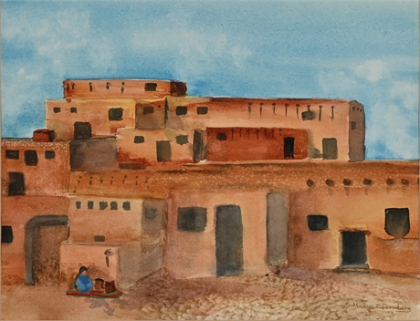 Midge Steinberg Pueblo Watercolor