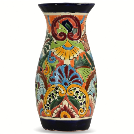 14" Vibrant Talavera Vase