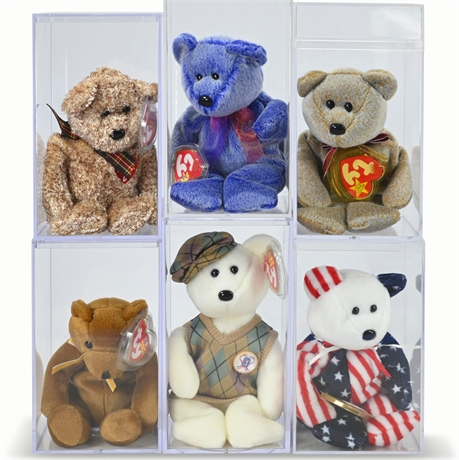 6 Collectible TY Beanie Babies