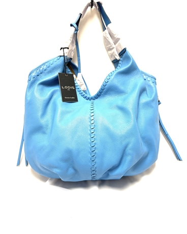 Lodis Blue Leather Purse