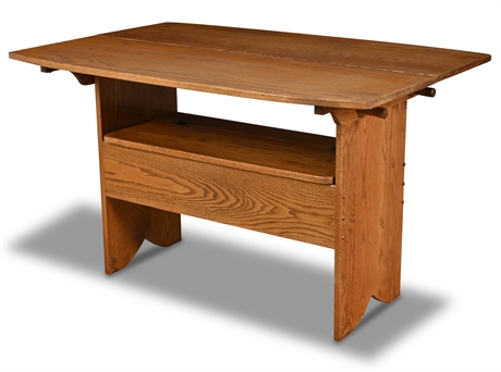 Oak Flip-Top Bench & Table